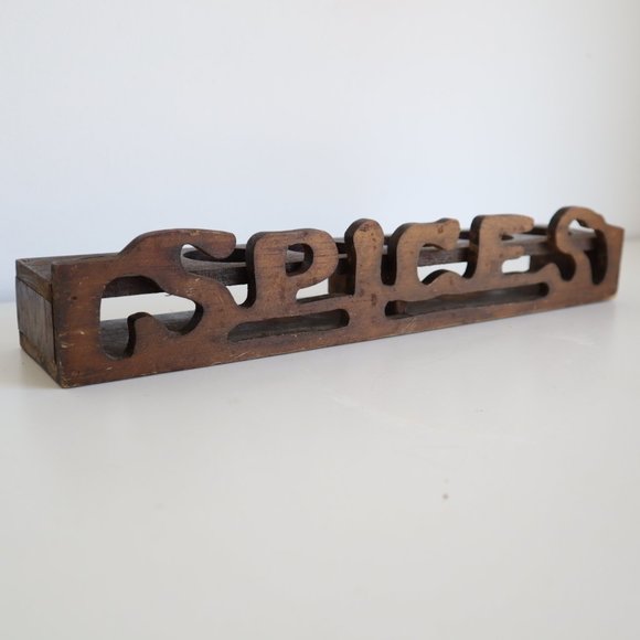 Vintage Wooden Spice Rack - Picture 2 of 14